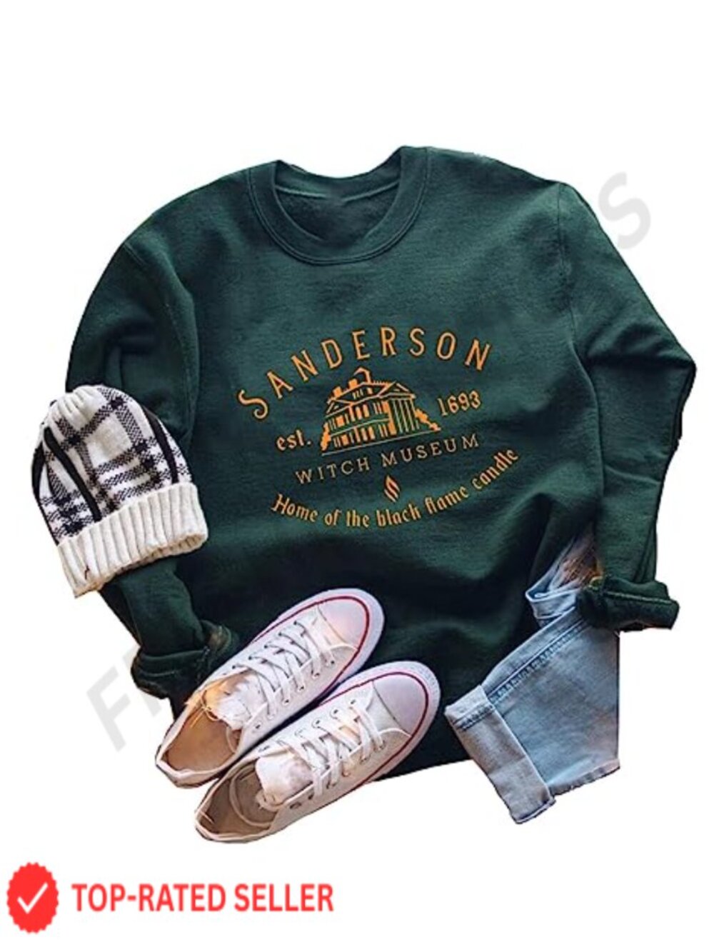 Yimoya Women's Halloween Sweatshirt Witch Museum Hocus Pocus Pullover